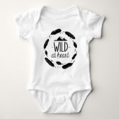 Wild Herz-am Bohemischen Kinderbaby-Shirt Baby Strampler (Vorderseite)