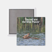 Wild Hirsch Fawn Wilderness Gift Magnete Magnet (Vorderseite/Rückseite)