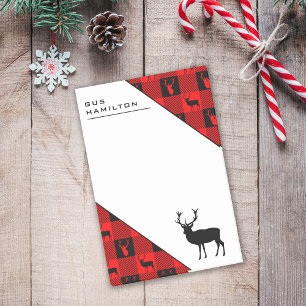 Wild Hirsch oder Stag Buffalo Lumberjack Kariert Post-it Klebezettel