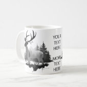 Wild Hirsche stehend im Wald Kaffeetasse (Vorderseite Links)