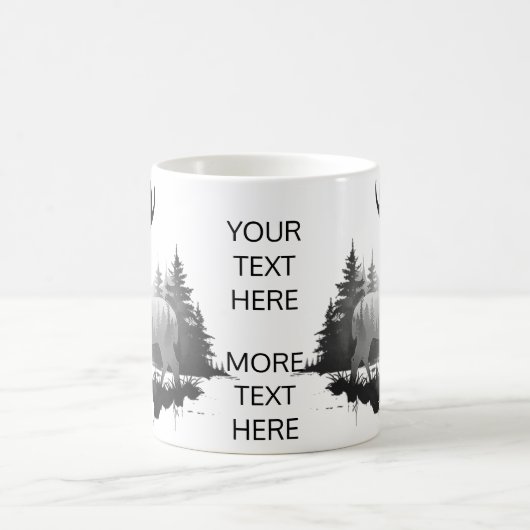 Wild Hirsche stehend im Wald Kaffeetasse (Mittel)