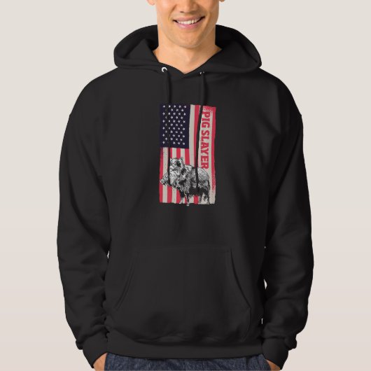 Wild Hog Animal Hunter Hog Assassin Boar Jagd P Hoodie (Vorderseite)