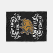 Wild Hog Jagd Fleecedecke (Vorderseite (Horizontal))