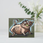 Wild Hog Postkarte (Stehend Vorderseite)