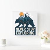 Wild Horizons Quadratische Wanduhr (Zuhause)