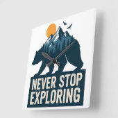 Wild Horizons Quadratische Wanduhr (Winkel)