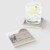 Wild-Horse-Foal-Untersetzer Steinuntersetzer (Seitenansicht)