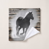 Wild Horse Galloping Badhandtuch Set (Waschlappen)