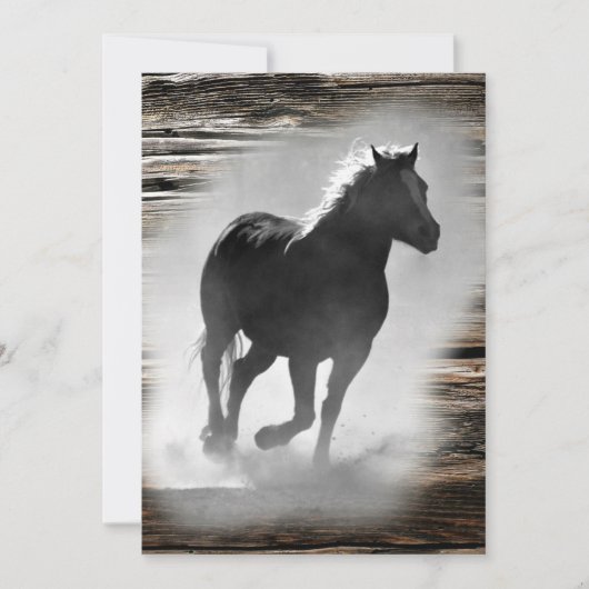 Wild Horse Galloping Dankeskarte (Vorderseite)