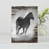 Wild Horse Galloping Dankeskarte (Stehend Vorderseite)