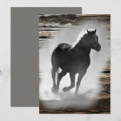 Wild Horse Galloping Dankeskarte (Vorne/Hinten)
