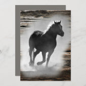 Wild Horse Galloping Feiertagskarte (Vorne/Hinten)