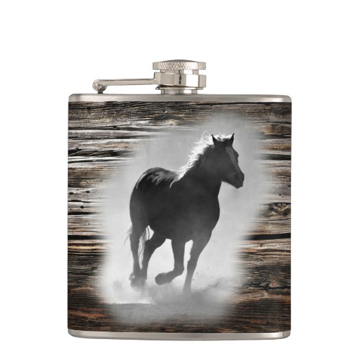 Wild Horse Galloping Flachmann (Vorderseite)