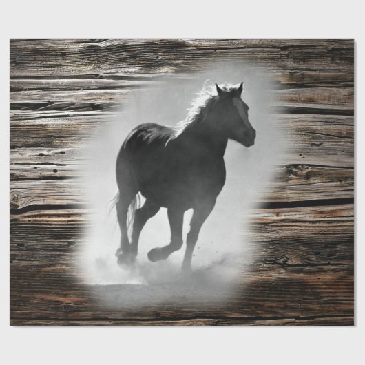 Wild Horse Galloping Geschenkpapier (Flach)