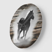Wild Horse Galloping Große Wanduhr (Winkel)