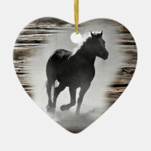 Wild Horse Galloping Keramik Ornament