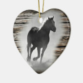 Wild Horse Galloping Keramik Ornament (Links)
