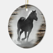 Wild Horse Galloping Keramik Ornament (Links)