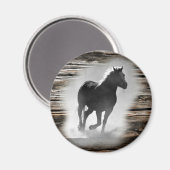 Wild Horse Galloping Magnet (Vorderseite/Rückseite)