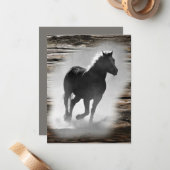 Wild Horse Galloping Mitteilungskarte (Vorderseite/Rückseite Beispiel)