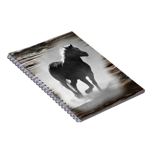 Wild Horse Galloping Notizblock (Rechte Seite)