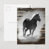 Wild Horse Galloping Postkarte (Vorne/Hinten)