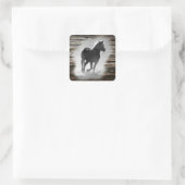 Wild Horse Galloping Quadratischer Aufkleber (Tasche)