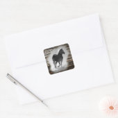 Wild Horse Galloping Quadratischer Aufkleber (Umschlag)