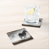 Wild Horse Galloping Rechteckiger Pappuntersetzer (Vor Ort)
