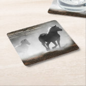 Wild Horse Galloping Rechteckiger Pappuntersetzer (angewinkelt)