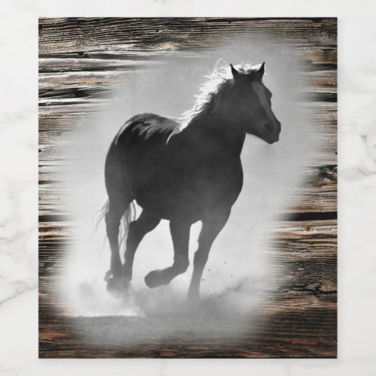 Wild Horse Galloping Weinetikett (Einzelnes Label)