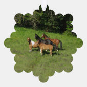 Wild Horse Herd Ornament Karte (Rückseite)