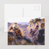 "Wild Horse Hunters" von Charles M Russell Postkarte (Vorne/Hinten)