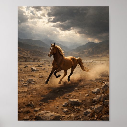 Wild Horse in Motion Poster (Vorne)