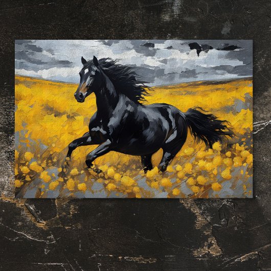 Wild Horse Mustang Rustic Decoupage Seidenpapier