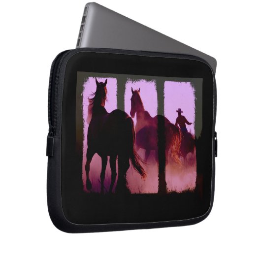Wild Horse Roundup Digital Art Notebook Sleeve (Vorne Rechts)