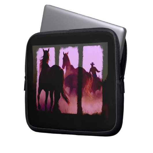 Wild Horse Roundup Digital Art Notebook Sleeve (Vorderseite Links)