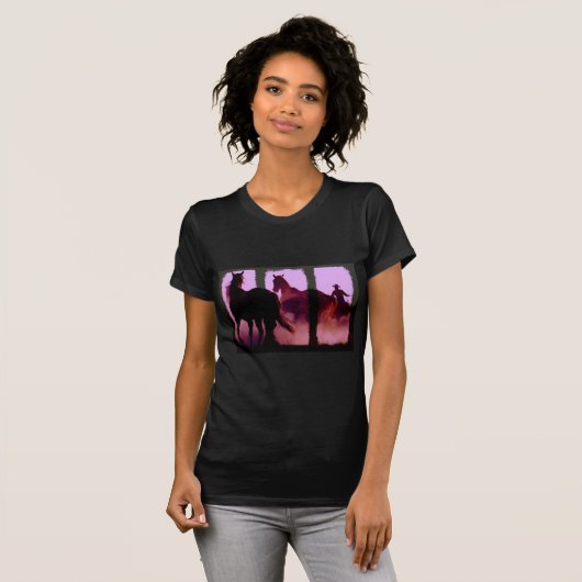 Wild Horse Roundup Triptych T-Shirt (Vorne ganz)