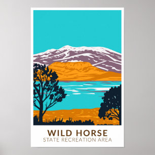 Wild Horse State Recreation Area Nevada Vintage au Poster