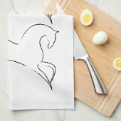 Wild Horse Thunder_Cove Notebook Geschirrtuch (Viertel Falte)