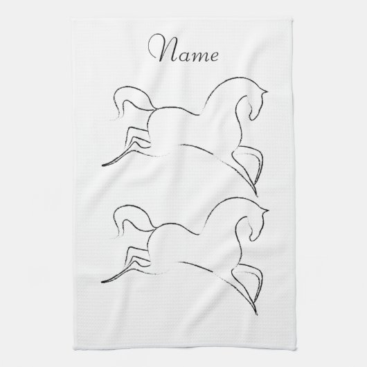 Wild Horse Thunder_Cove Notebook Geschirrtuch (Vertikal)