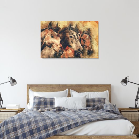 Wild Horses Art Leinwanddruck (Insitu (Schlafzimmer))