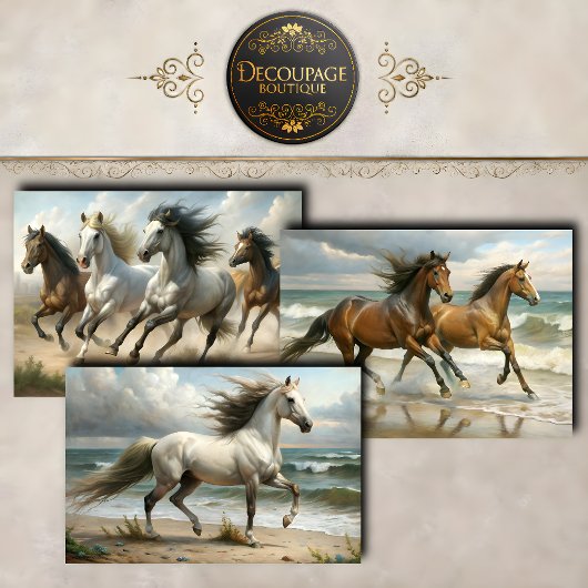 Wild Horses Collection Decoupage Geschenkpapier Set