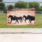 WILD-HORSES, DER ZOLLBANNER W/ GROMMET WIRD BANNER (Insitu)