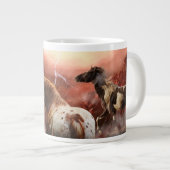 WILD HORSES DESERT STORM Jumbo-Tasse (Vorderseite Rechts)