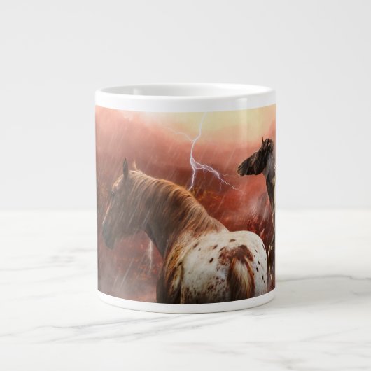 WILD HORSES DESERT STORM Jumbo-Tasse (Vorderseite)