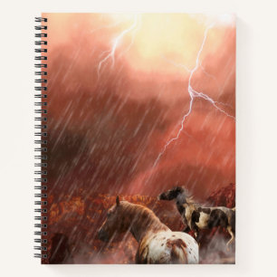 WILD HORSES DESERT STORM NOTIZBLOCK