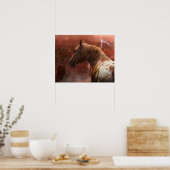 WILD HORSES DESERT STORM POSTER (Küche)