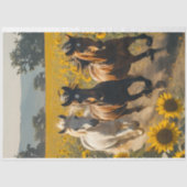 Wild horses field of sunflowers Schnitt Seidenpapier (Vorderseite)