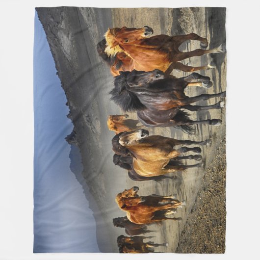 WILD HORSES FLEECEDECKE (Vorderseite)